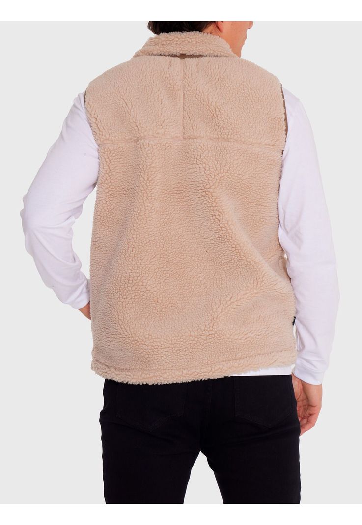 Polar Vest Sherpa sin mangas Café claro Hombre-9