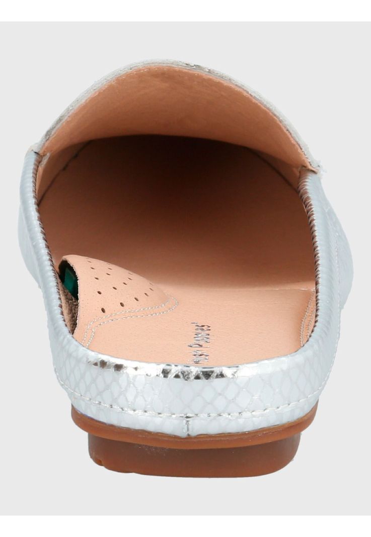 Mocasín Cuero Gris Mujer Cabris -5