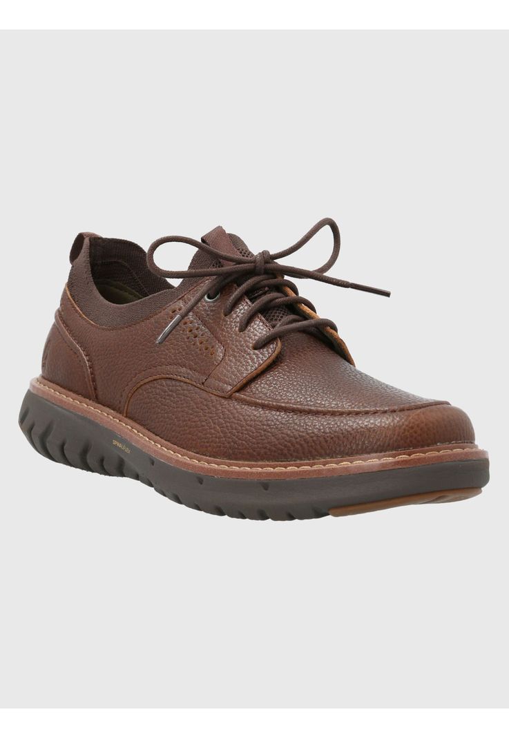 Zapatilla Cuero Hombre Smart Laceup Café-0