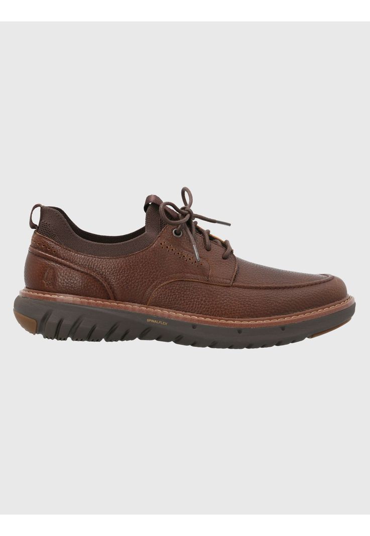 Zapatilla Cuero Hombre Smart Laceup Café-1