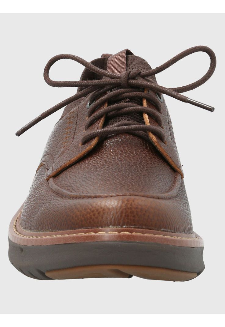 Zapatilla Cuero Hombre Smart Laceup Café-3
