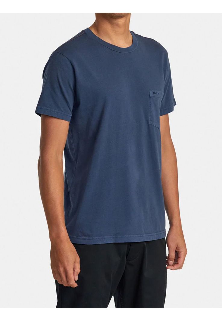 Polera Manga Corta Hombre PTC2 Pigment Azul-4