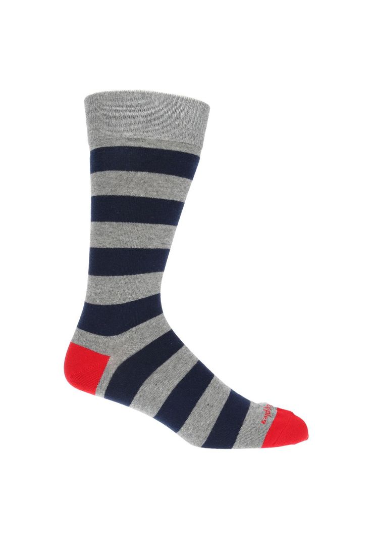 Calcetín Casual Stripe Gris Hombre-0