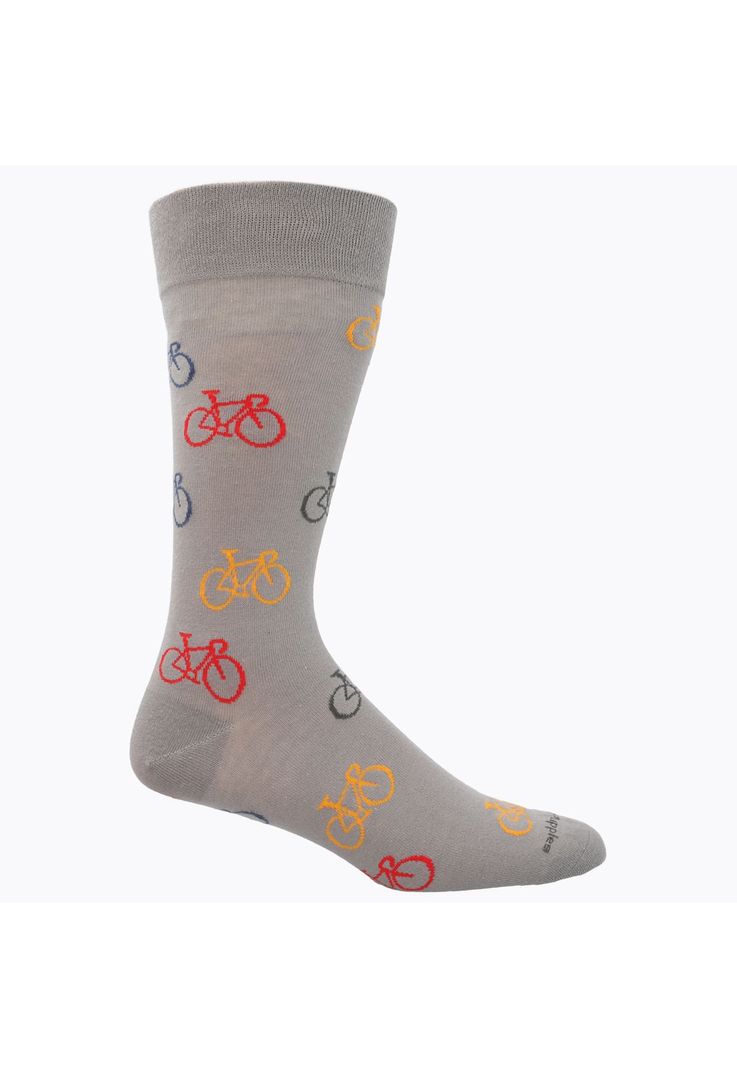 Calcetín Algodón Hombre Cuff Bike Gris-0