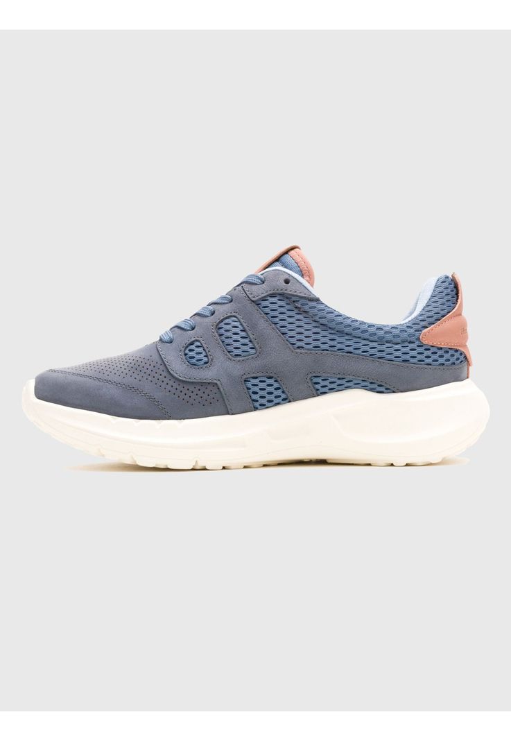 Zapatilla Cuero Mujer Svty8 Runner Azul-4