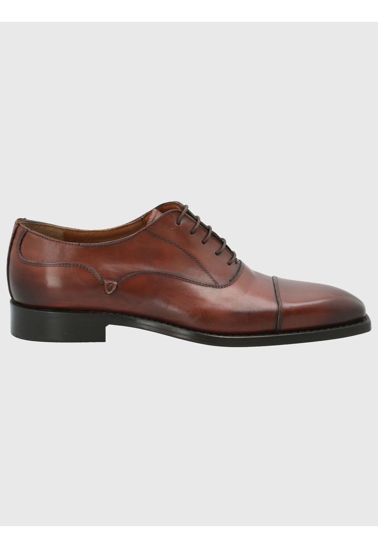 Zapato Cuero Hombre Poleone Café-1