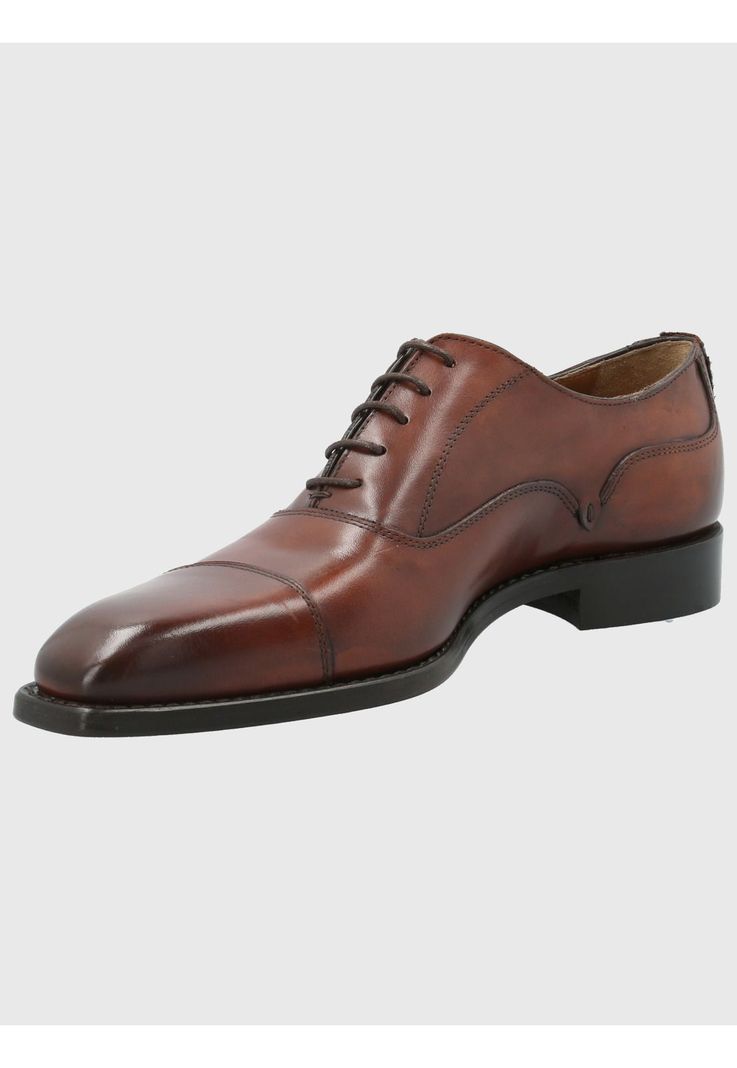 Zapato Cuero Hombre Poleone Café-4