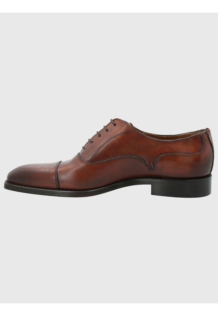 Zapato Cuero Hombre Poleone Café-5