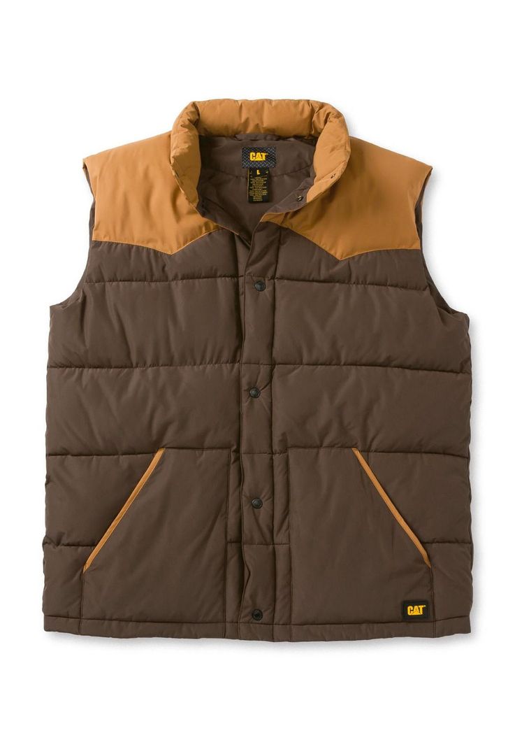 Parka Sin Mangas Big Sky Puffer Hombre Café Oscuro-3