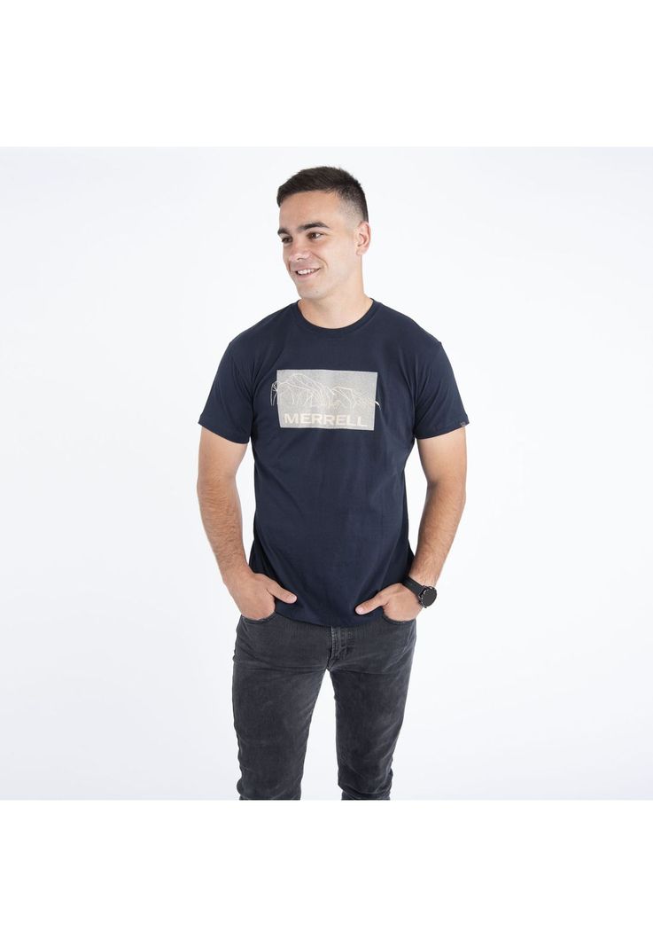 Polera Hombre Box Tee Azul
