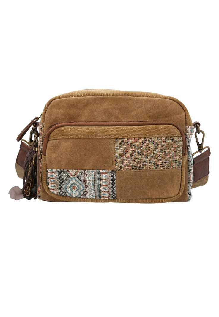 Cartera Textil Mujer Kauri Cross Camel-0