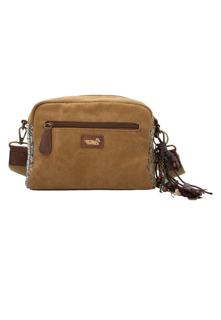 Cartera Textil Mujer Kauri Cross Camel-1