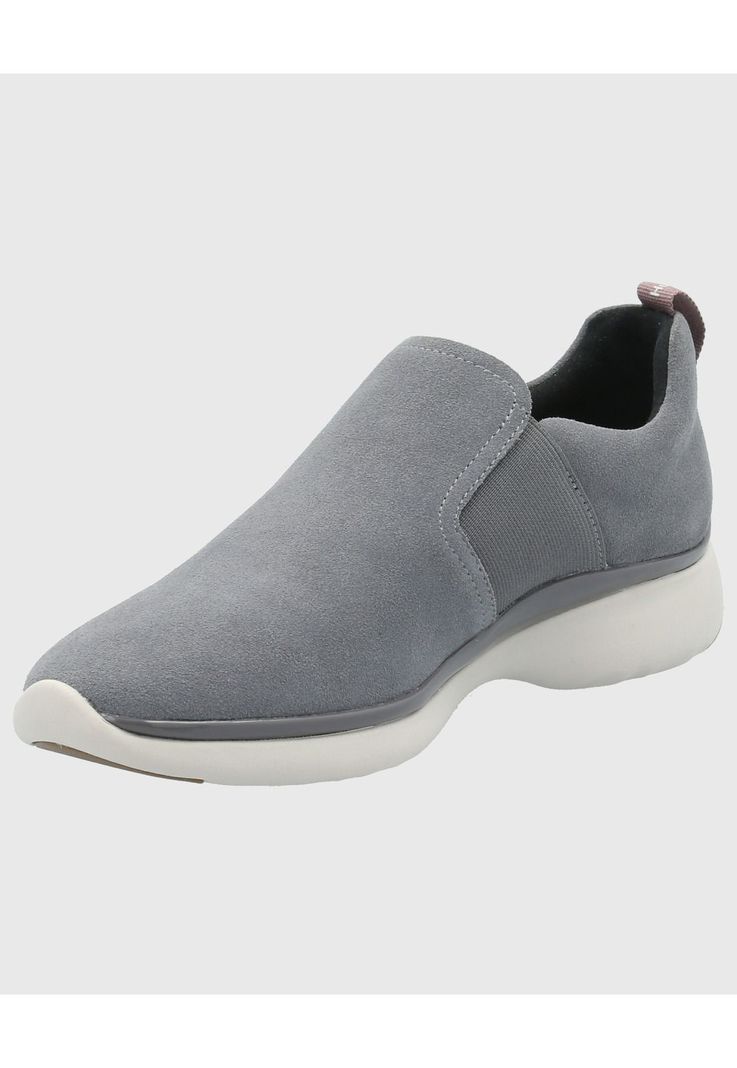 Zapatilla Cuero Mujer Sheer Gris-4