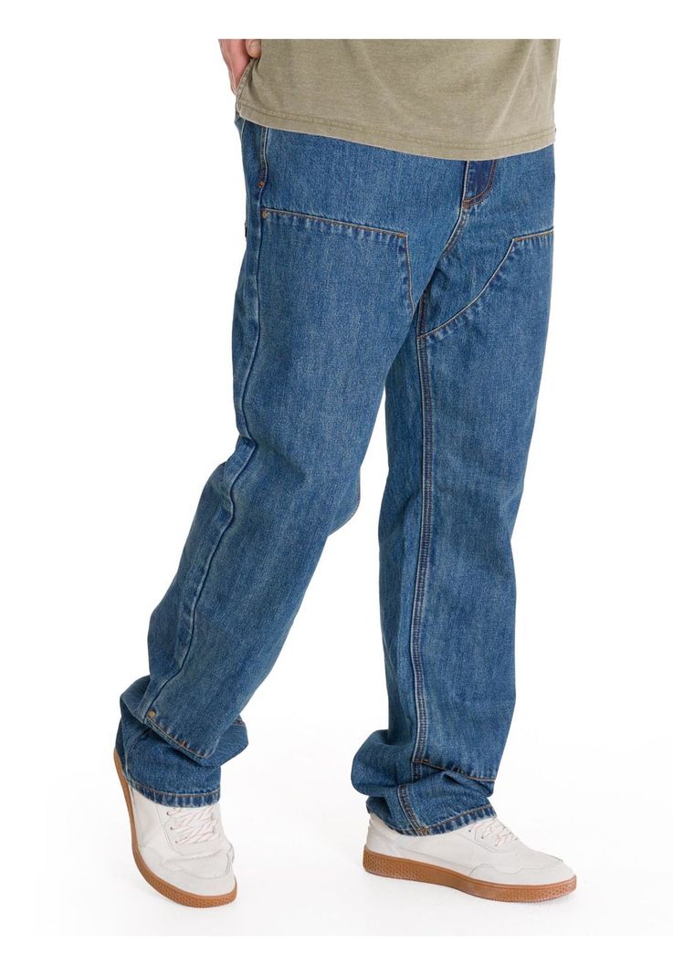 Jeans Denim Double Front Hombre Azul Marino-1