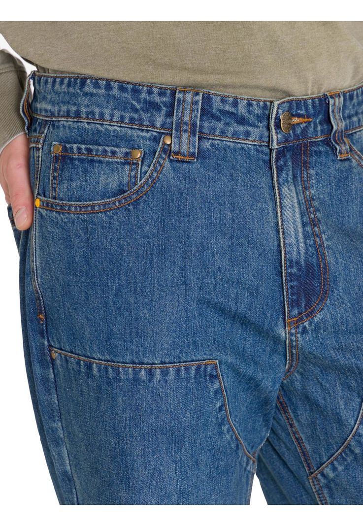 Jeans Denim Double Front Hombre Azul Marino-4