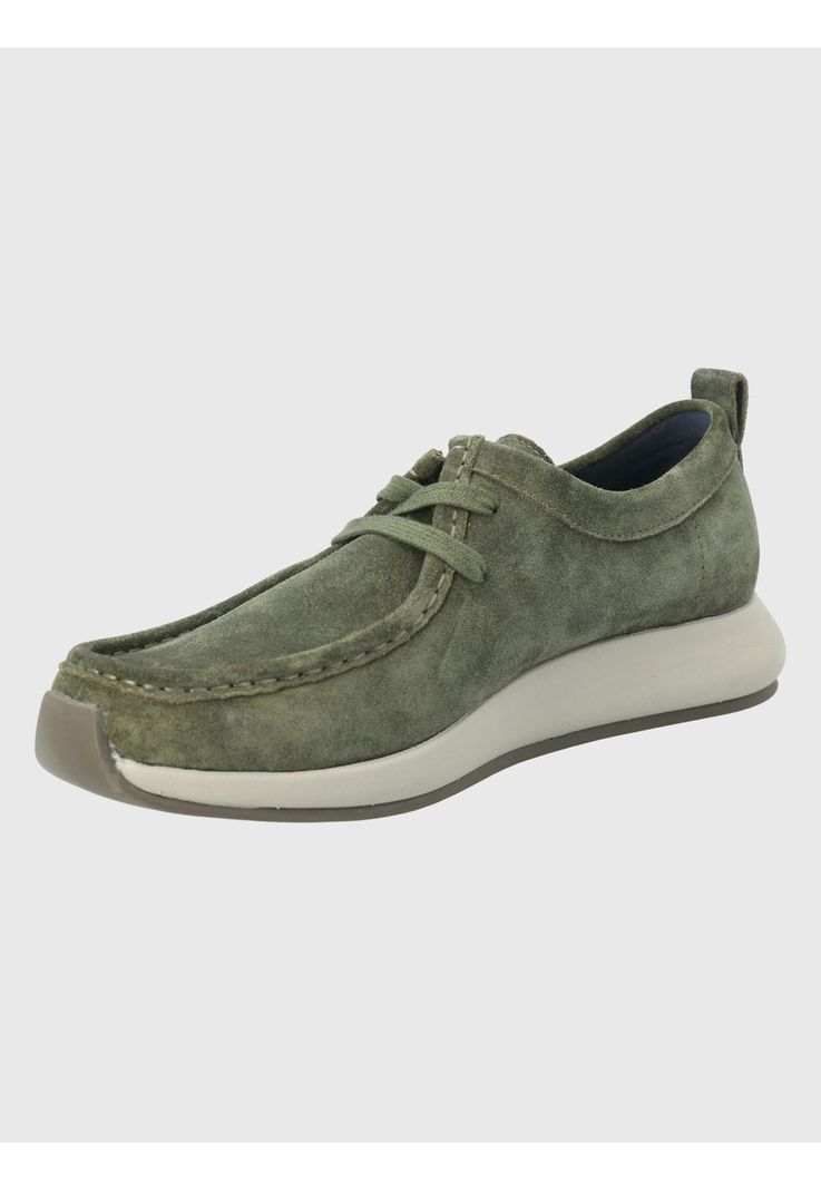 Zapato Cuero Verde Militar Hombre Icon -3