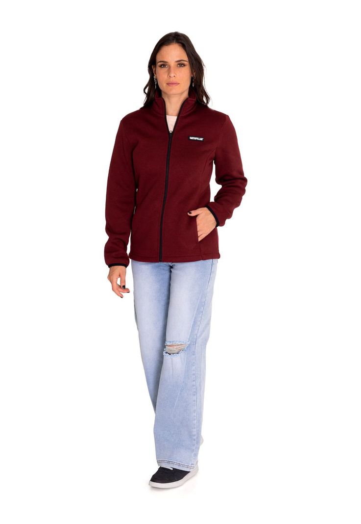 Polar Casual Mujer W Foundation Sweater Fleece Rojo-5