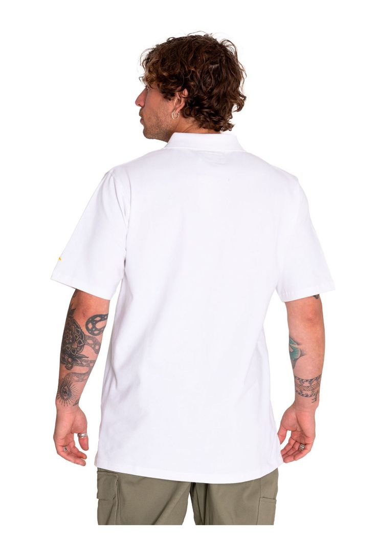 Polera Polo Hombre Logo Pique Polo Blanco-3