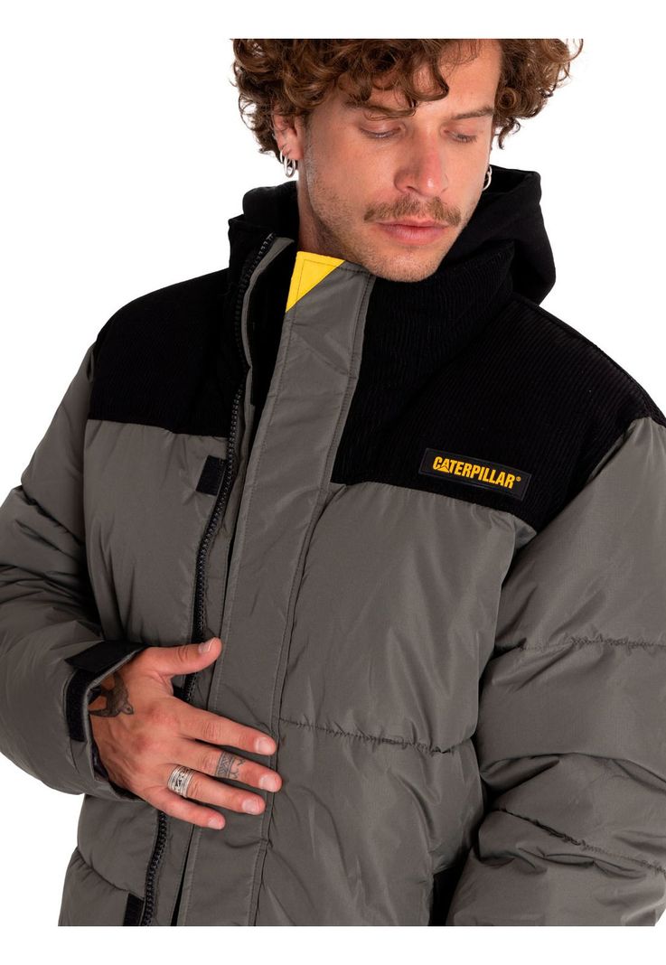 Parka Hombre Heavyweight Insulated Puffer Gris-4