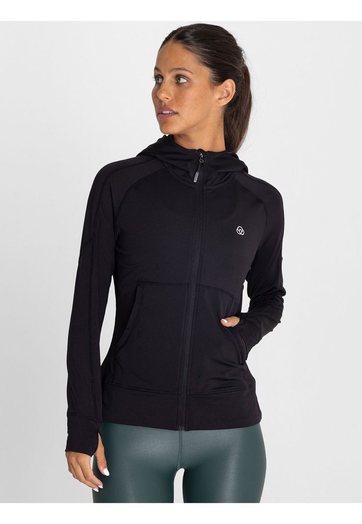 Polerón Mujer F Zip Hoodie Warmer Negra-0
