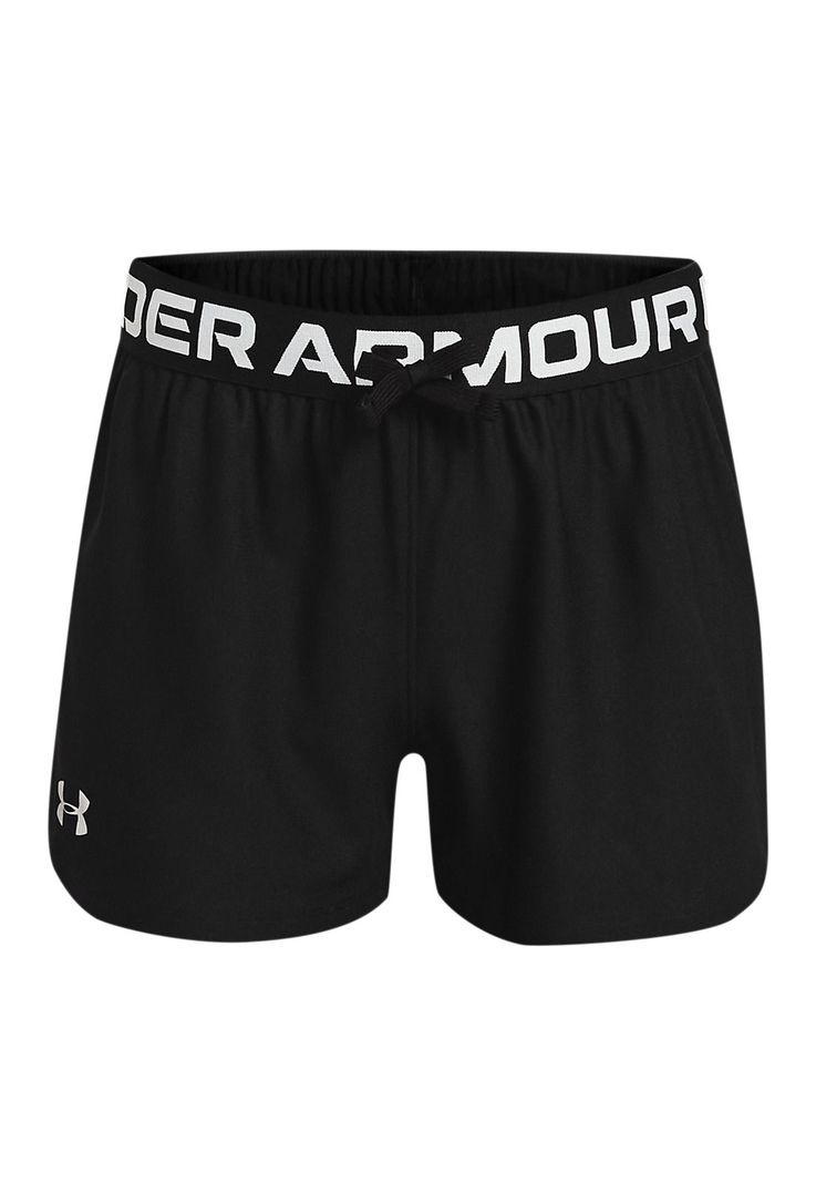 Shorts UA Play Up para niña Negro-0