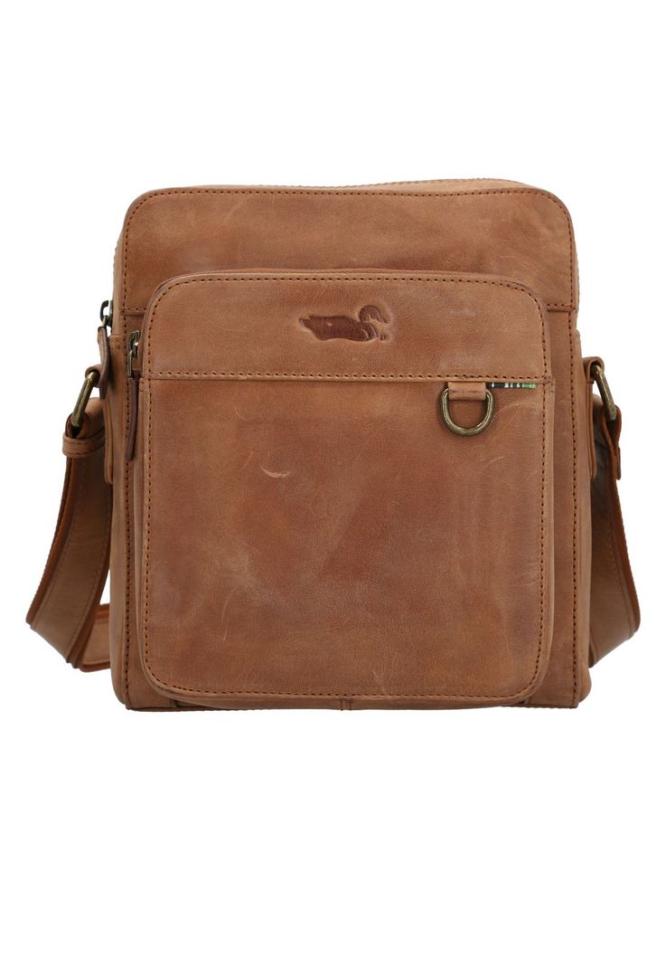 Mochila Cuero Unisex Fd Christie Cross Camel-0
