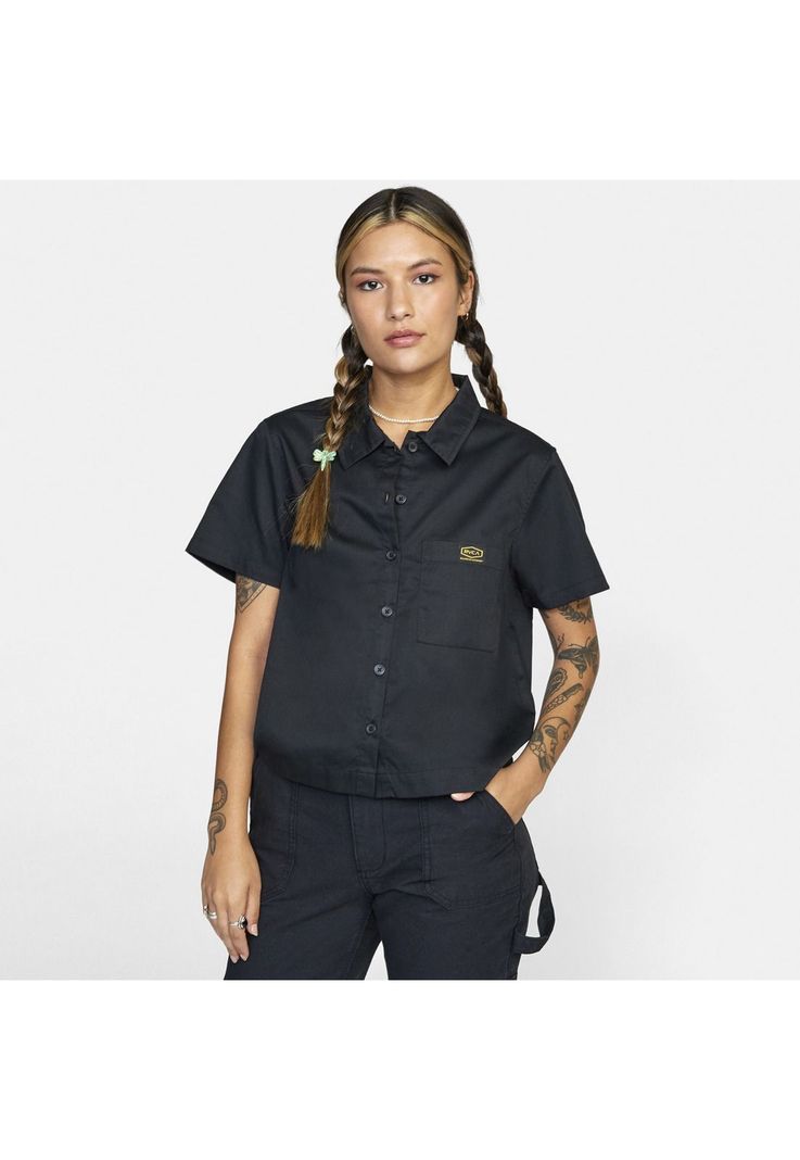 Blusa M/C Mujer Recession Shirt J Wv Negro-0