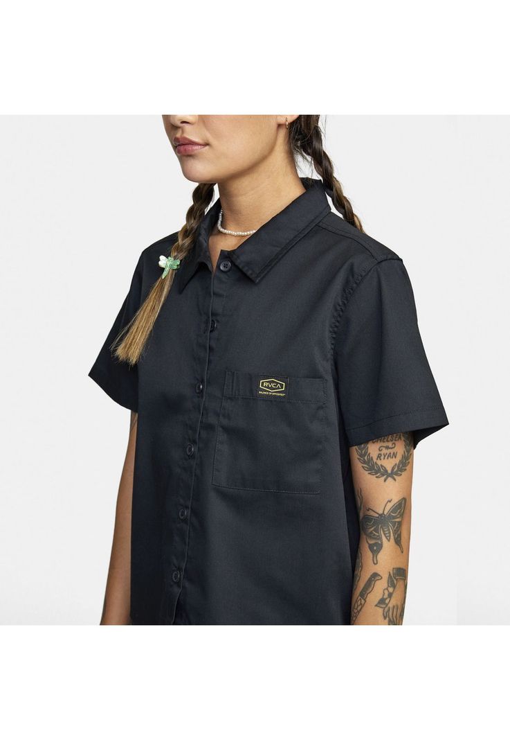 Blusa M/C Mujer Recession Shirt J Wv Negro-3