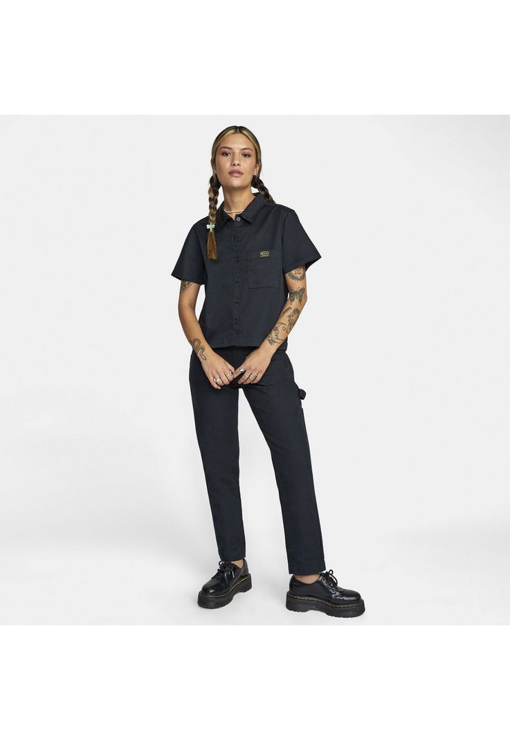 Blusa M/C Mujer Recession Shirt J Wv Negro-4