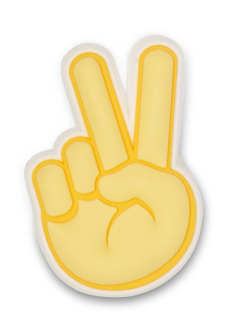 Jibbitz Crocs Signo De Paz Amarillo-0