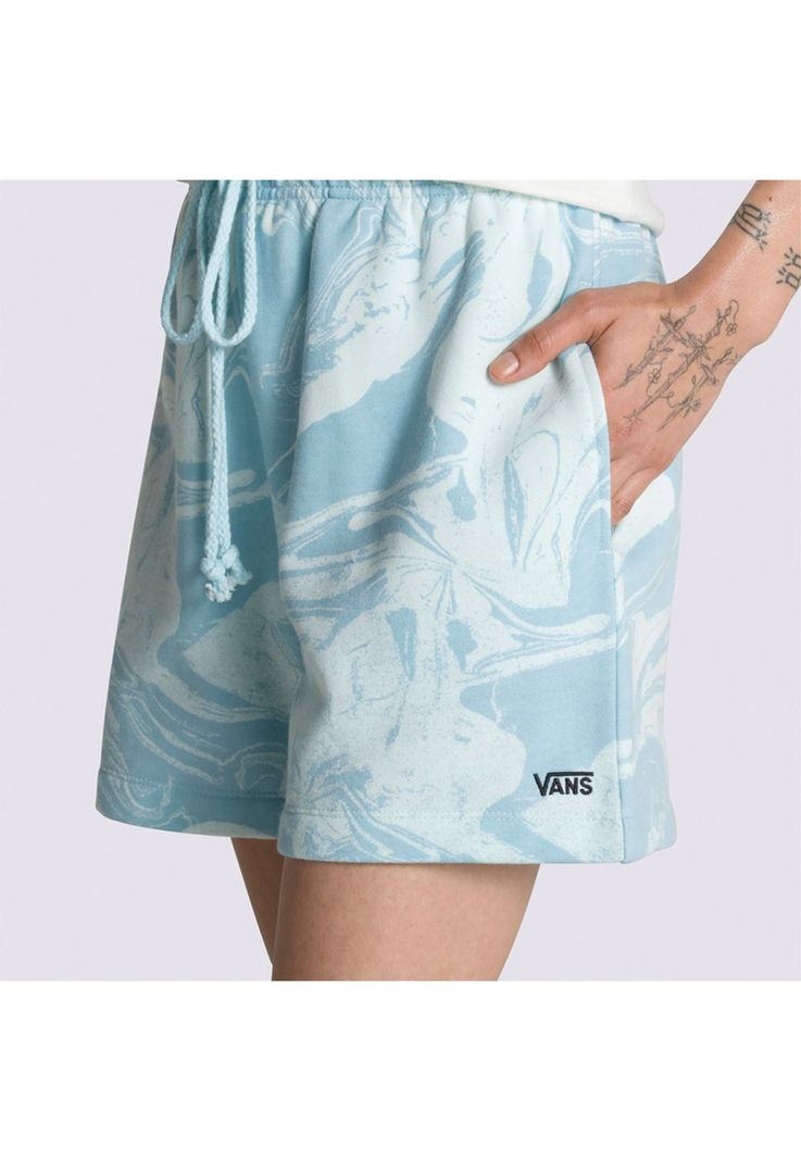 Short Marble Print Short Celeste Mujer-3