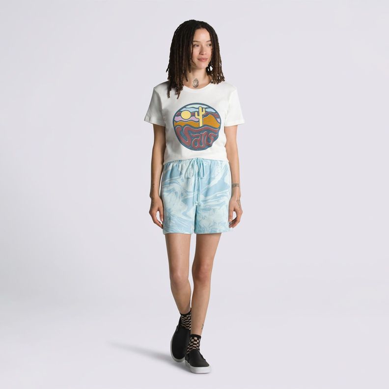 Short Marble Print Short Celeste Mujer