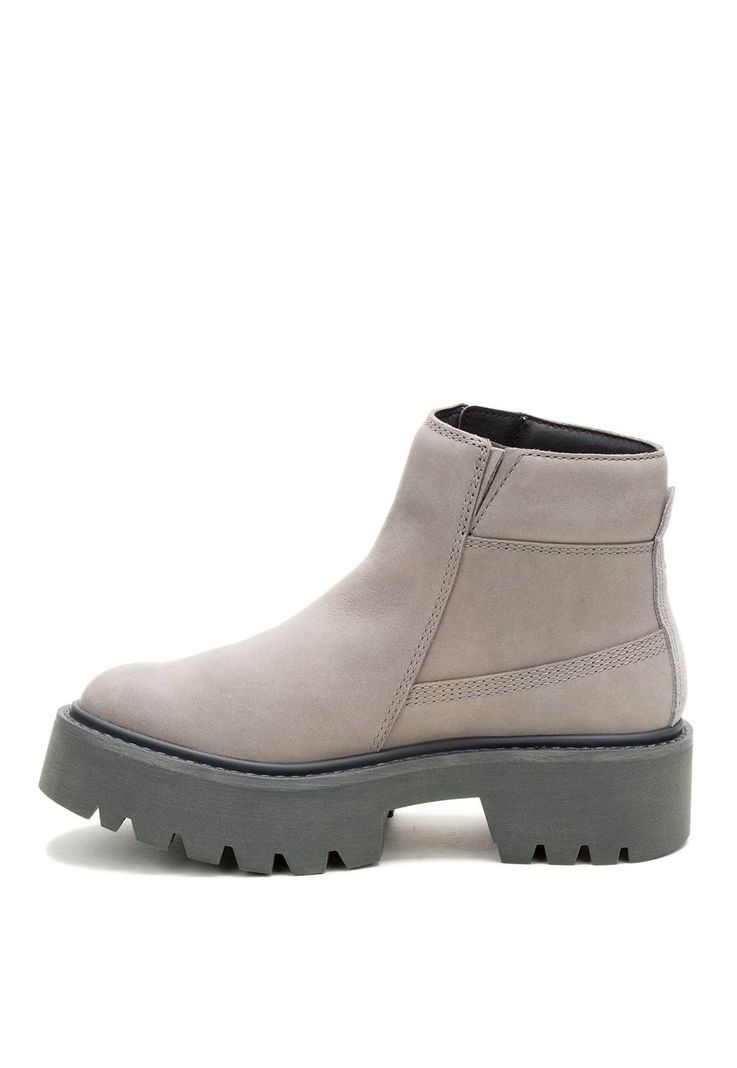 Botin Cuero Mujer Colorado Max Chelsea Gris-3