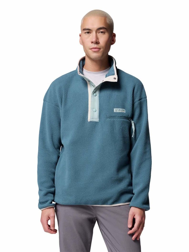 Polar Helvetia Half Snap Azul Hombre Columbia