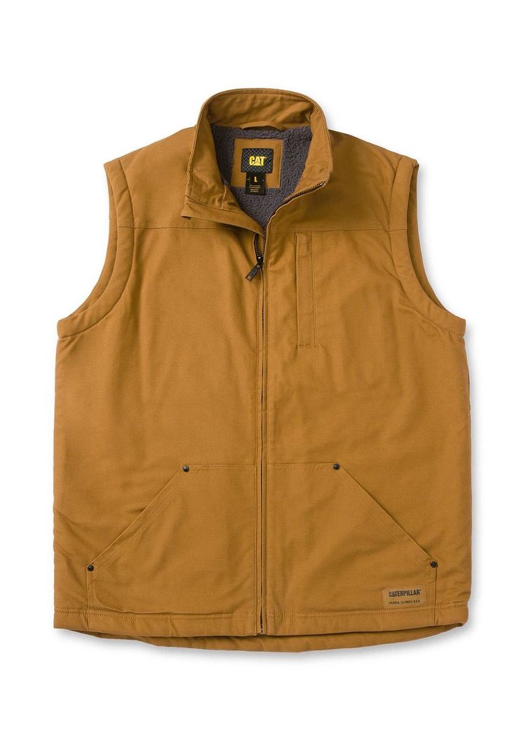 Chaqueta Sin Mangas Sherpa Lined Hombre Café-3