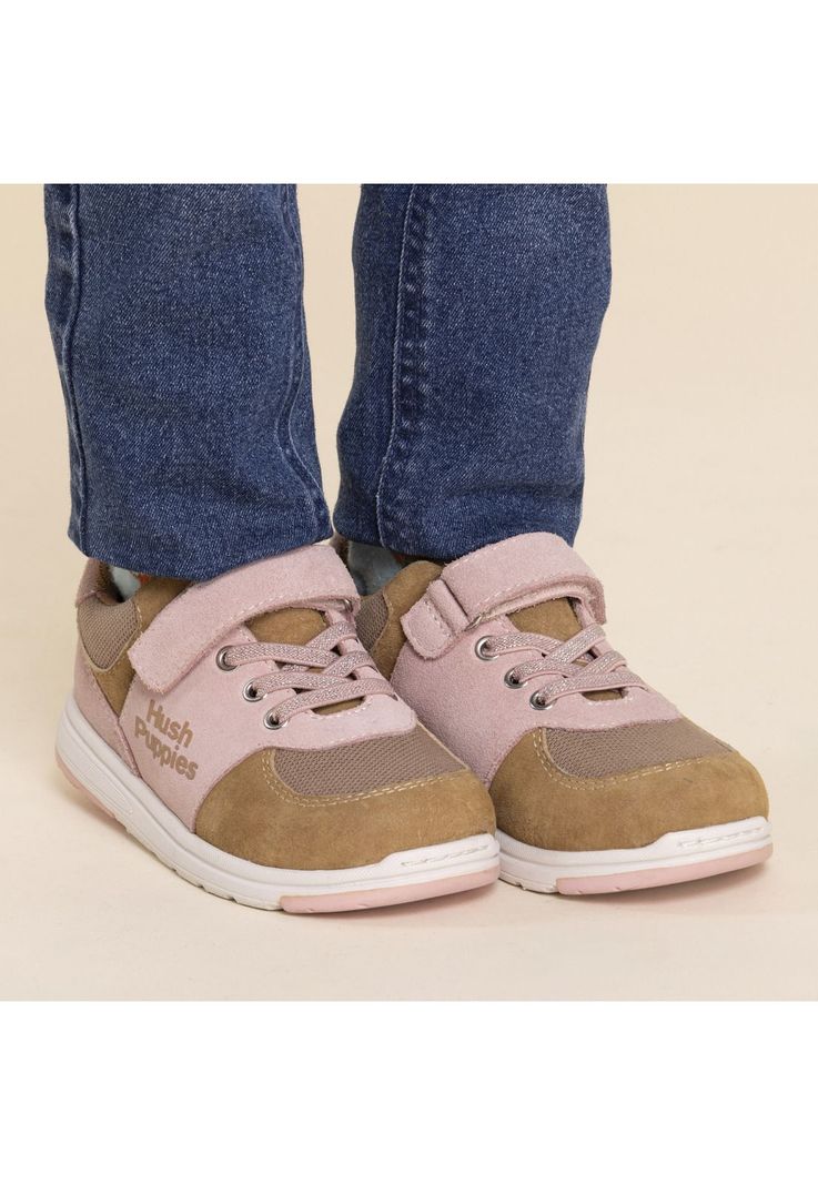 Zapatilla Cuero Niña New Artis Café-1