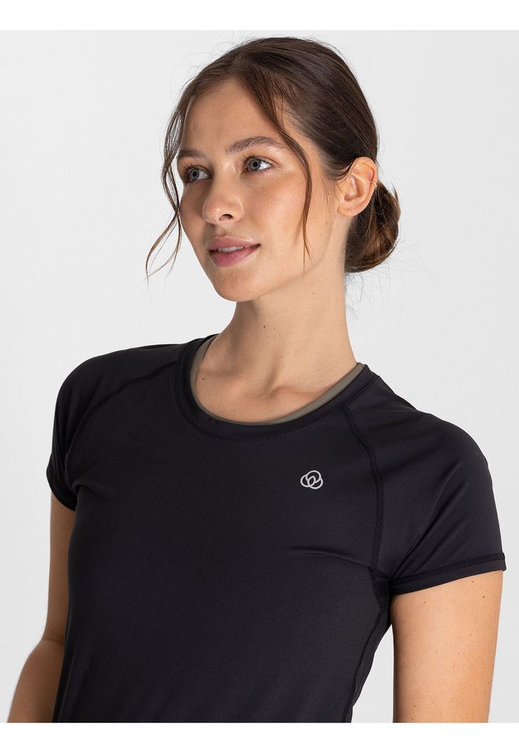 Polera deportiva Mujer Round Neck Negro-8