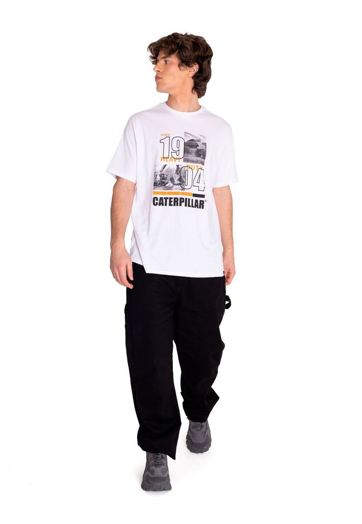 Polera Manga Corta Hombre Workwear Graphic4 Blanco-5