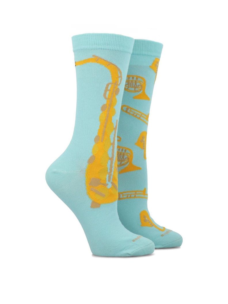 Calcetín Algodón Mujer Diff Trompet Celeste