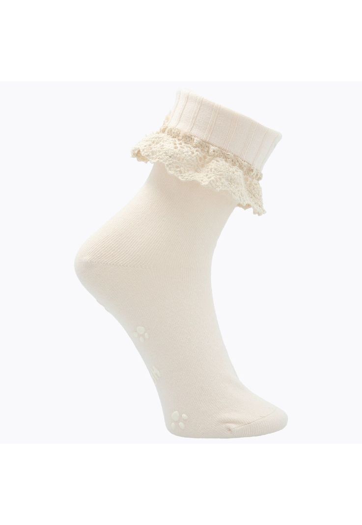 Calcetín Algodón Niña Lady Beige-1