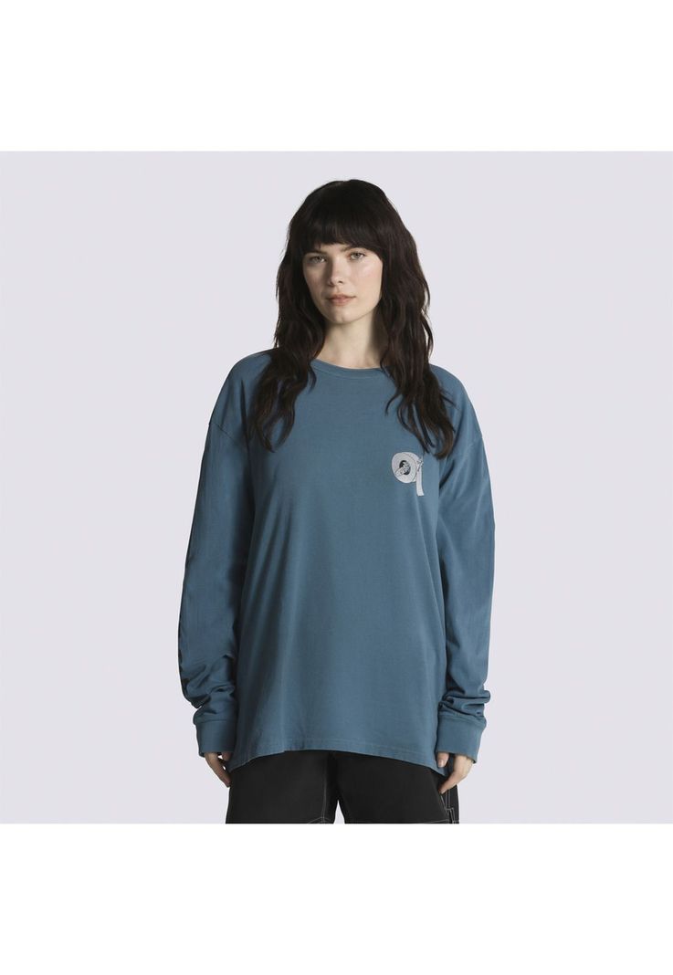 Polera Manga Larga Dti Logo Ls Tee Ii Azul Unisex-3