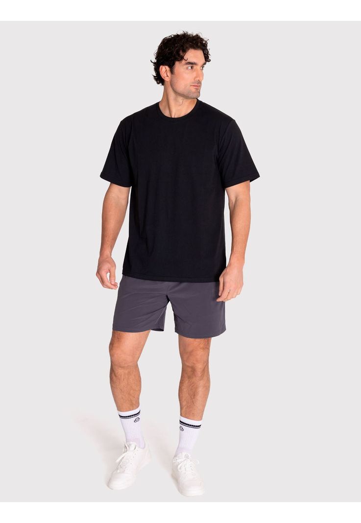 Polera deportiva Hombre Printed T-Shirt Negro-1