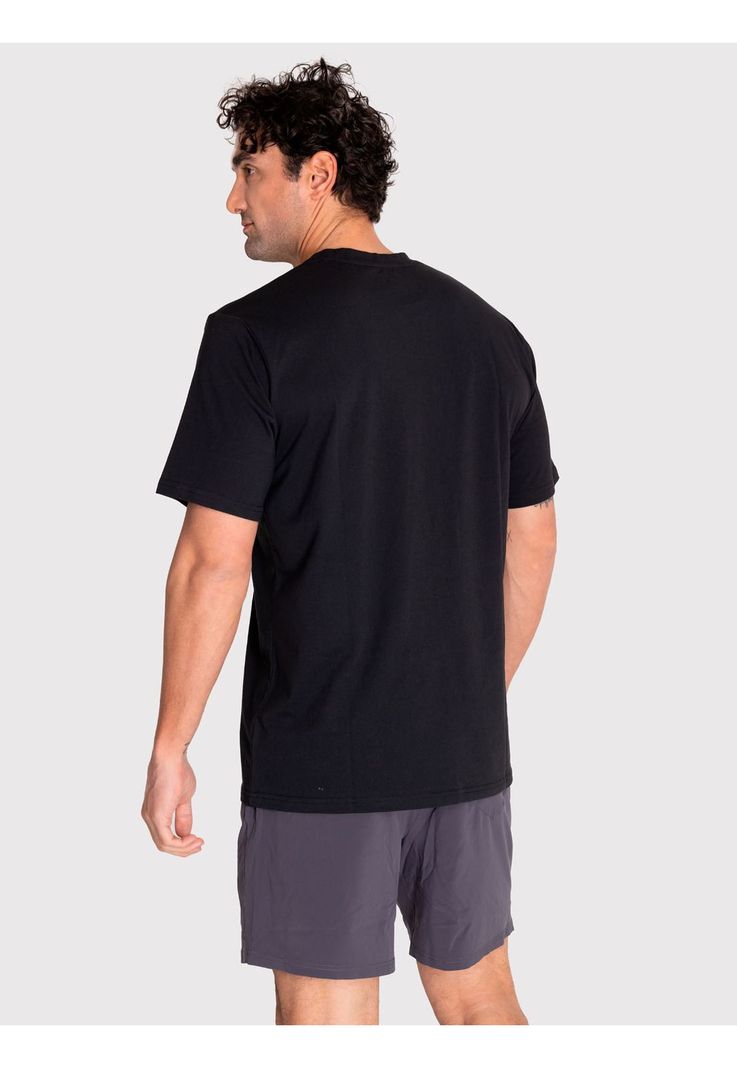 Polera deportiva Hombre Printed T-Shirt Negro-2