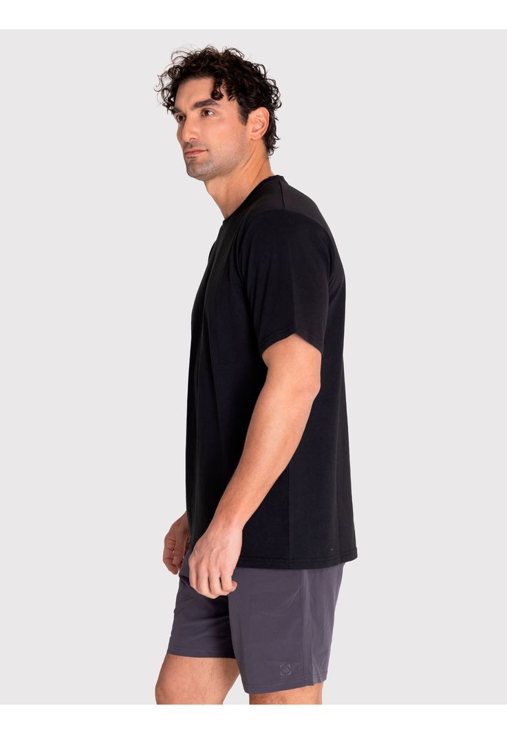Polera deportiva Hombre Printed T-Shirt Negro-3