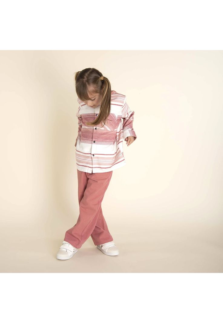 Pantalón Niña Flare Rosado-0