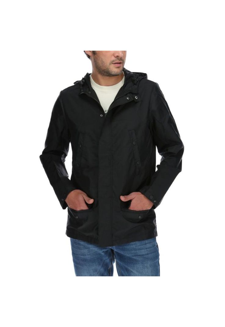 Chaqueta Hombre Forecast Rain Trench Jacket Negro-0