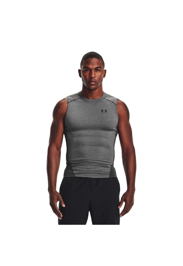 Polera sin mangas HeatGear® hombre Gris-3