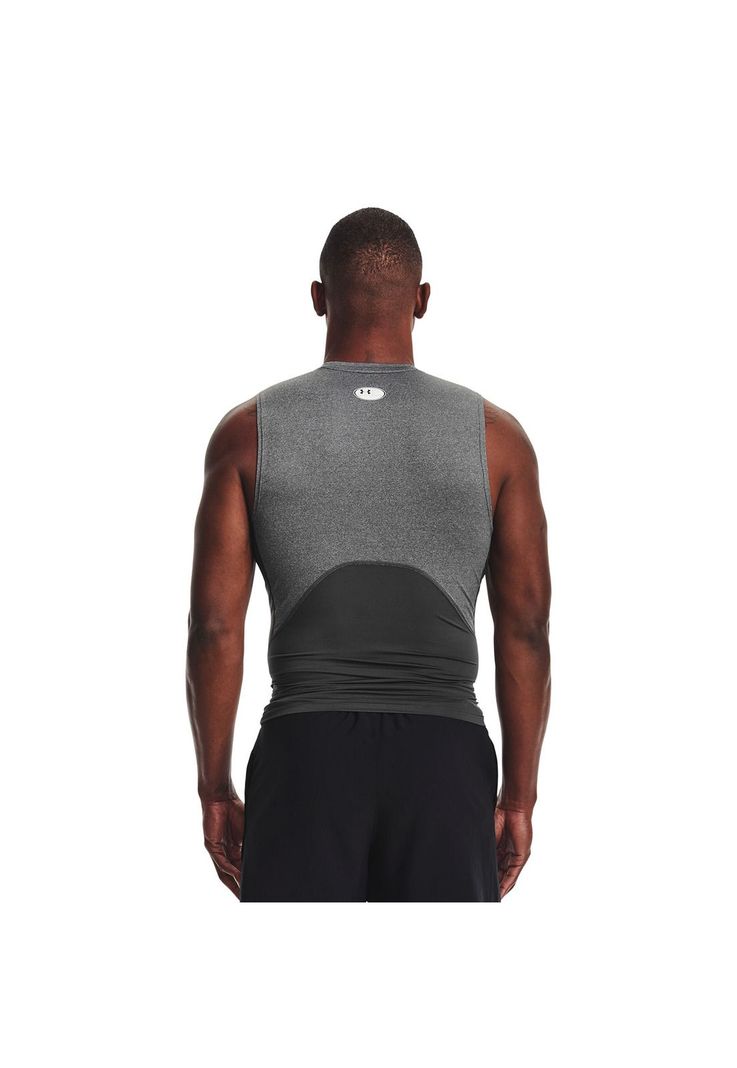 Polera sin mangas HeatGear® hombre Gris-4