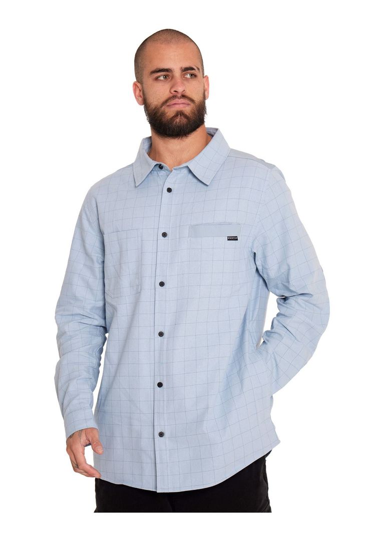 Camisa Manga Larga Hombre Celeste-5