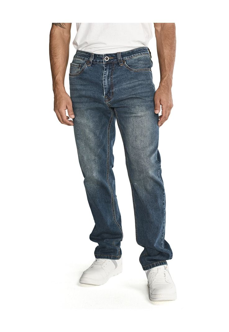 Jeans Casual Triblend Stretch Den Azul Hombre-4